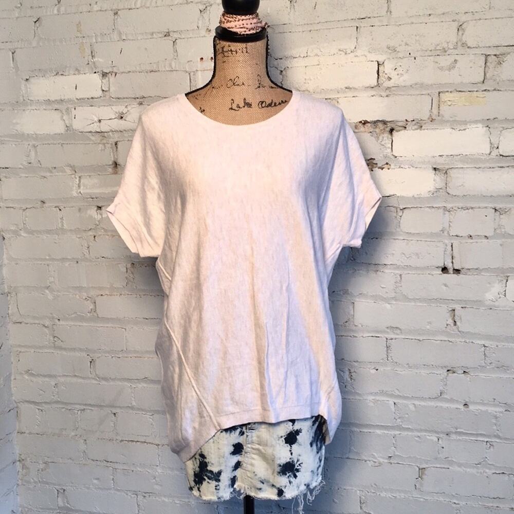 Loft knit top s-sleeves S EUC creamy butter color